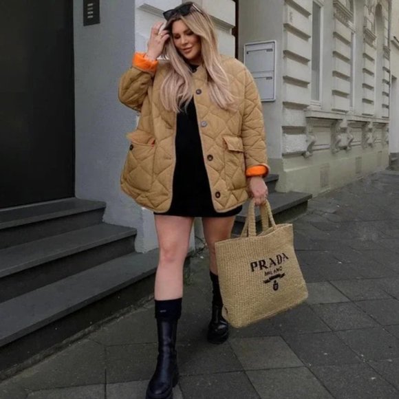 NWT ZARA WOMEN CAMEL OVERSIZED PUFFER JACKET COAT TOFFEE 0518/056 XS - L - Picture 1 of 12